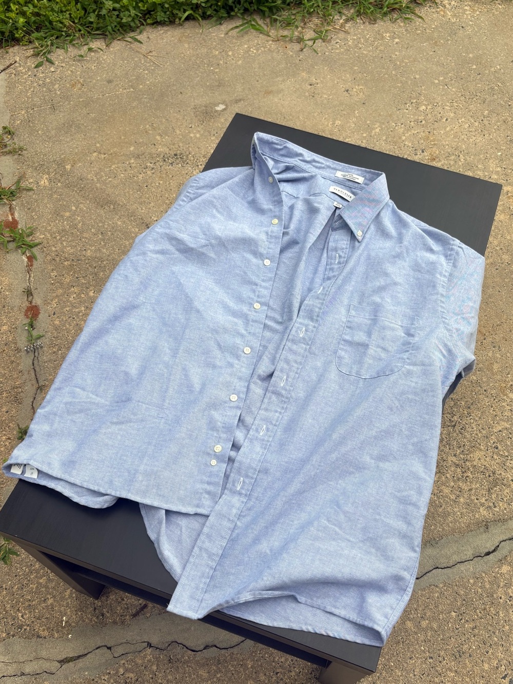 Van Heusen Light Blue Short-Sleeve Button-Down Shirt